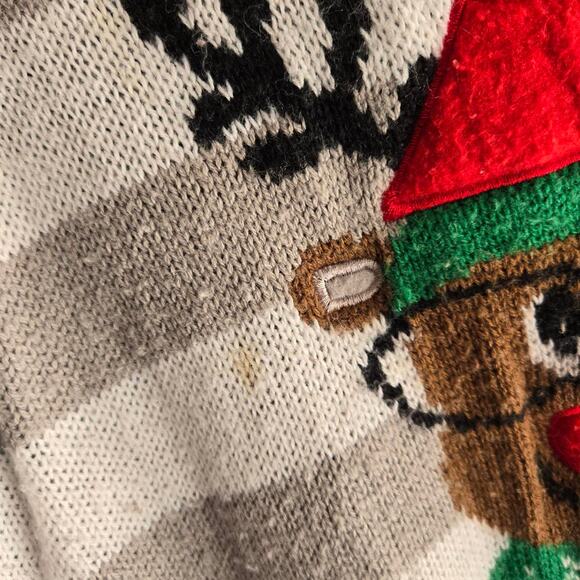 New direction womens Ugly christmas sweater size small Reindeer Holiday - Picture 2 of 7